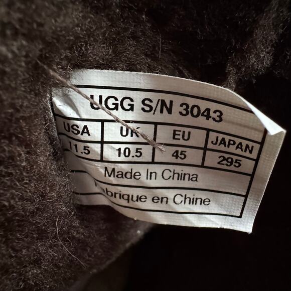 UGG Rockville II Leather Biker Rider Boots Brown Shearling Lined Mens Size 11.5 - Picture 7 of 7